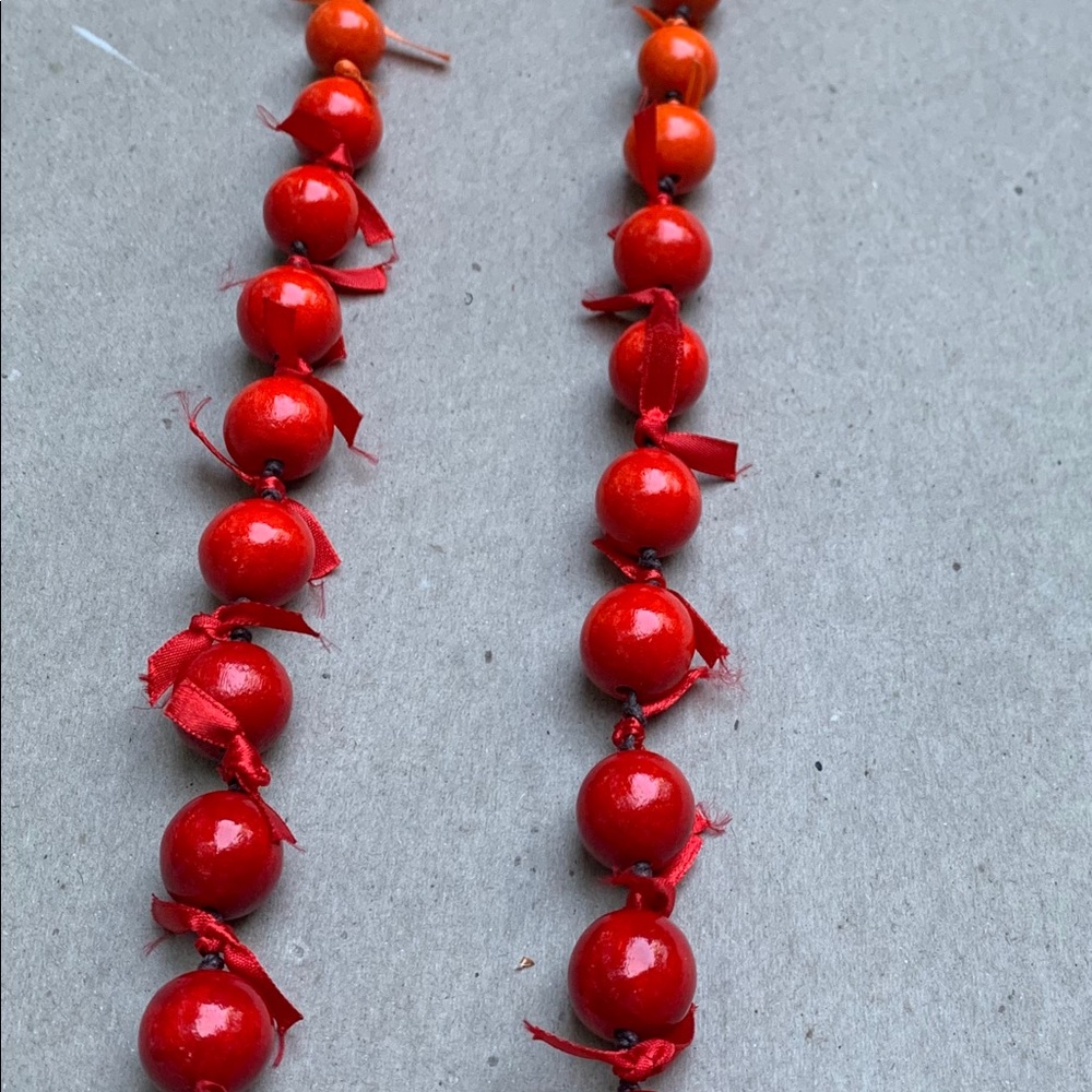 Long Ombré Wood Necklace